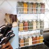 Evelots Spice Rack-3-Tier-Door/Wall Mounted-Coated Wire-Can Store 18 Bottles