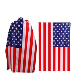 July 4th Independence Day Cape Costume USA Flag Cloak for Girl boy