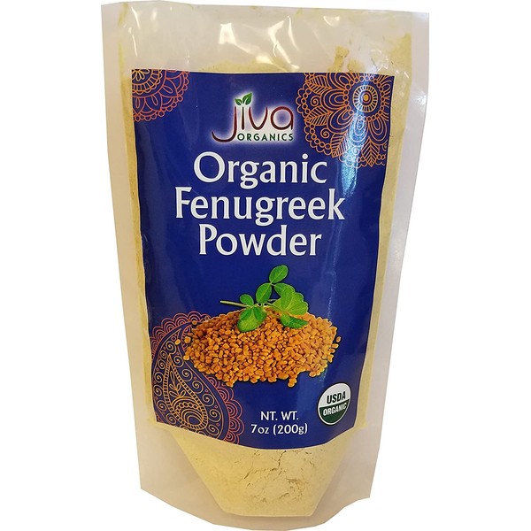 Jiva Organic Fenugreek Powder (Methi) 7 Ounce Bag - Nearly 1/2 Pound!