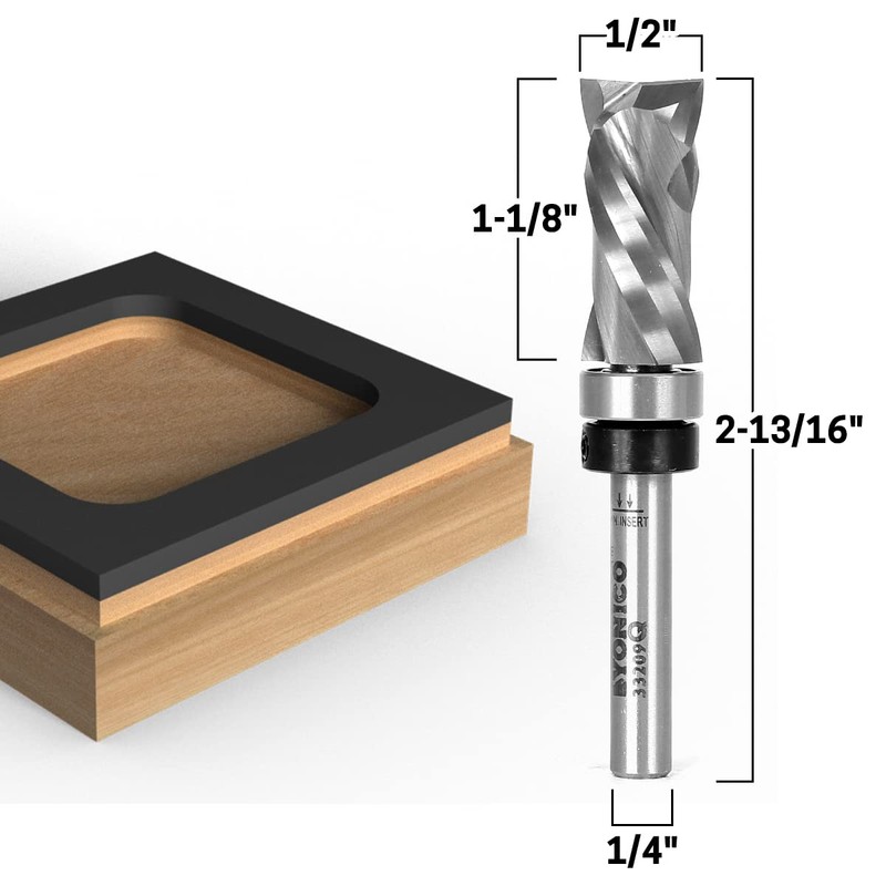 YONICO 33209q Top Bearing Ultra-Performance Compression Flush Trim Router Bit