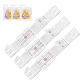 Plus Corner Tell Tale Crack Monitor - Clear Concrete Crack Monitoring Record with Black/Red Design and 0mm Graduation Marks - Ideal for Standard Crack and Corner Tell Tale Recording (3 Piece)