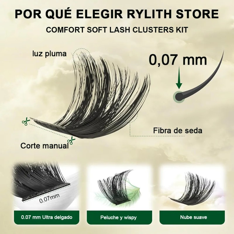 Extensiones De Pestañas 8-16mm 280pcs Naturales Mixtas Jst®