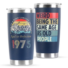50th Birthday Gifts For Him, 50 Year Old Gfts For Men, Mens 50th Birthday Gift Ideas, Gifts For 50th Birthday Men, 50th Birthday Gifts for Men, Friend, Mom, Dad, Wife, Husband - 20 Oz Tumbler(1975)