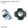 Drive-in Nuts M12 x 14.5 mm Galvanised Steel - DIN