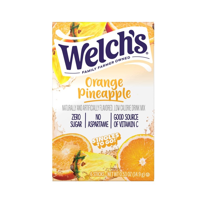SINGLES TO GO! Orange Pineapple Drink Mix - Zero Sugar,