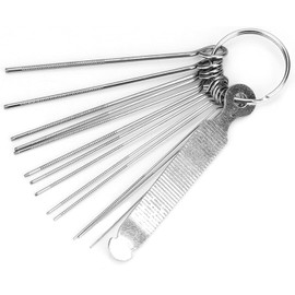 Juego de limas de tuerca de guitarra, 13 piezas, herramientas para manipulación de cuerdas, kit profesional, accesorios para afinación de instrumentos musicales, para guitarristas, luthiers y músicos