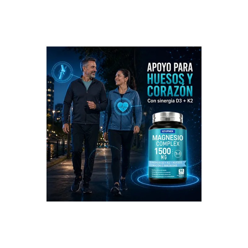 Magnesio 1500mg Complejo Tipos Cápsulas Sueño Estrés