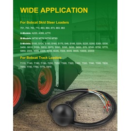 Right Auxiliary Four Switch Handle 6680418 for Bobcat Skid Steer Track Loaders 751 753 763 773 863 864 873 883 963 S130 S150 S160 S175 S185 S205 S220 S300 S330 T140 T180 T190 T200 T250 T300