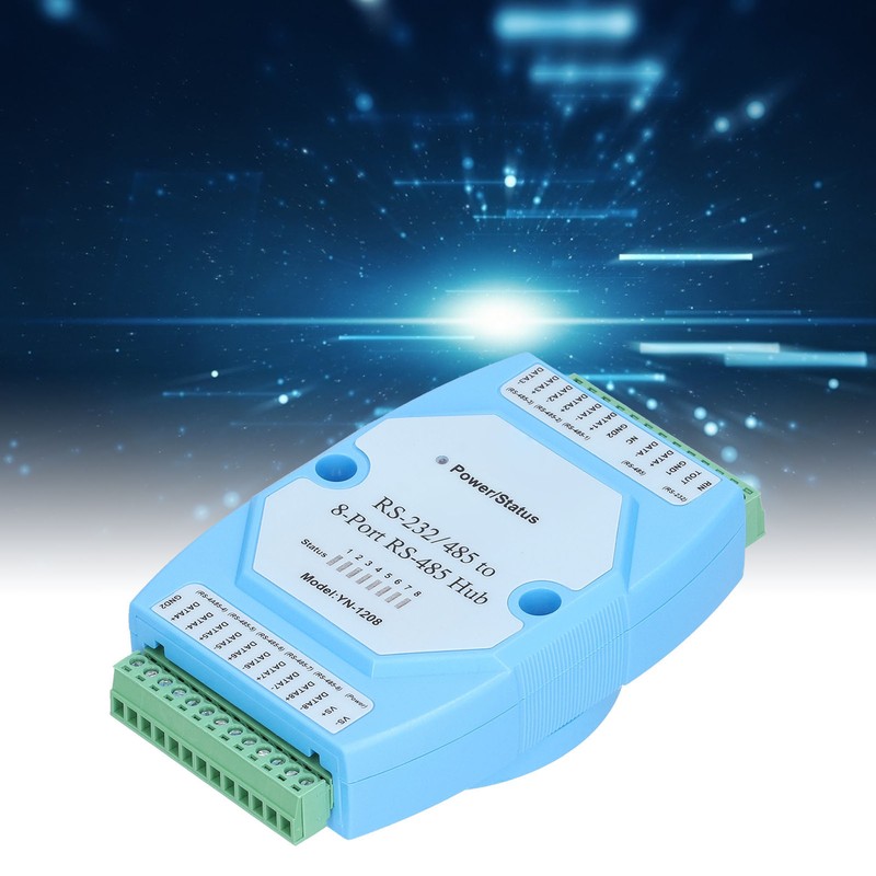 RS485 Hub 8 Ports OptoIsolated AntiInterference HighSpeed Transmission Repeater Distributor
