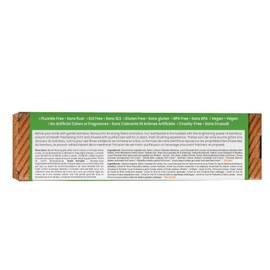 Himalaya Botanique Whitening Antiplaque Toothpaste with Bamboo + Sea Salt, Fluoride Free, for Gentle Whitening, 4 oz