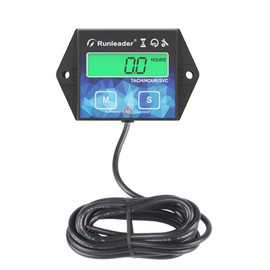 Engine Hour Meter Backlight Inductive Tachometer Digital Tacho Hour Meters Maintenance Reminder for Motorcycle Marine Glider ATV Snow Blower Lawn Mower Jet ski Pit Bike