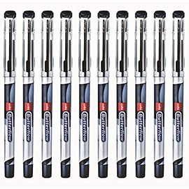 Cello Butterflow Ball Pen with Lubriflow Ink System Pack of 10 - Black Ink - Black Body