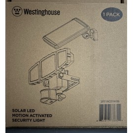 Westinghouse NEW!! Westinghouse 125 Watt White Motion Activated Solar LED Floodlight 130 Deg.