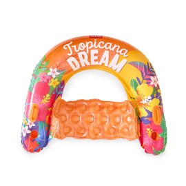 Legami - Sedia Gonfiabile, Materassino per Piscina, Mare, Amaca di Galleggiamento, Pool Chair, Tropicana Dream, Fino a 90 Kg, 110 x 98 cm