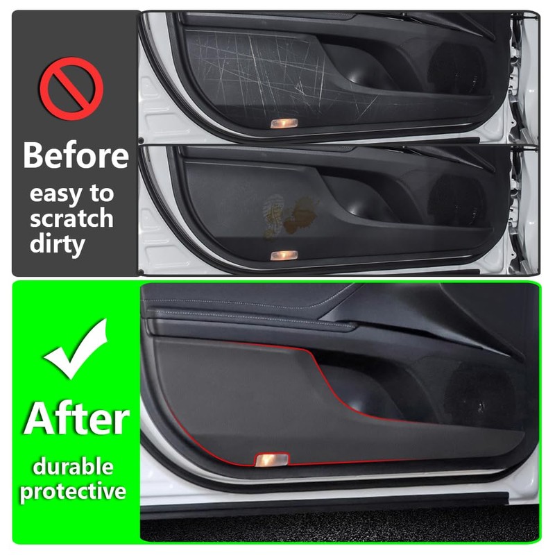 LUNQIN Toyota Camry Accessories Car Door Anti Kick Pad 2018