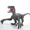 R/C Dinosaur Velociraptor Toy with 3D Eye Light, Roaring &