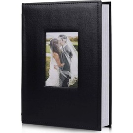 Photo Picture Album 4x6 300 Photos,Small Capacity Premium Leather Cover Wedding Family Photo Albums with Writing Space Holds 300 Horizontal Photos(Black) - Color: D-Brown, Size: 13x9x2 in 300 Pockets-Memo
