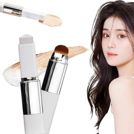 Barra de Base de Maquillaje que Cambia de Color, 2026 barra de Maquillaje 2 en 1, Base en barras con Brocha, Chartming Color Changing Foundation Stick para Todo Tipo de Pieles (Ligero)