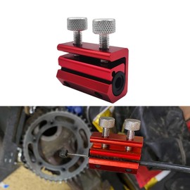 HQRNYP Cable Luber Tool, Motorcycle Tools, Motorcycle Cable Luber Throttle Puller, Car Accessories Aluminum Double-Headed Wire Lubrication Tool for Motorcycle ATV Dirtbike Scooter Bike (Red)