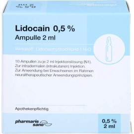 Lidocaine Psano Amp 0.5%2ml, 10X2 ml ILO