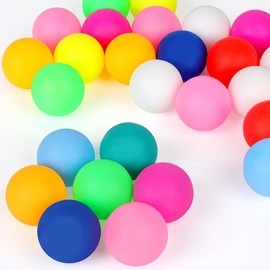 50 Pack Ping Pong Balls, 40mm Table Tennis Balls, Colored Plastic Ping Pong Ball, Ping Pong Balls Party Games, for Cat Dog Toys Party Family School Games Beginner Adults Not for Professional Athletes