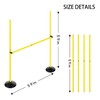 Voodans Adjustable Height Agility Hurdle Set Multi-Function Soccer Trainning Pole