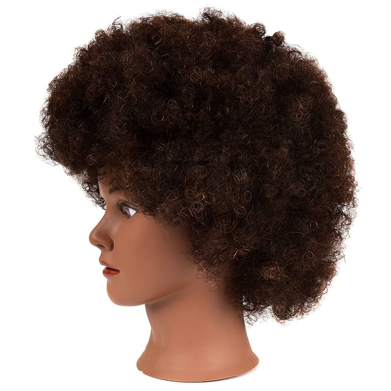 African Mannequin Head with 100% Human Hair Mannequin Head Curly