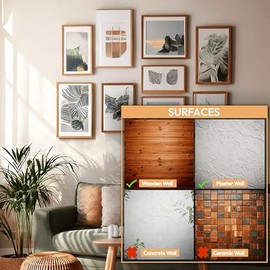 184 Pieces Picture Hanging Kit with Assorted Picture Hangers and Picture Hanging Hooks, Includes Nails for Hanging Pictures, Wall Hooks for Hanging and Wall Hangers for Drywall & Wooden Walls (Silver)