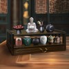 rzoizwko Bamboo Meditation Table with Drawer, Spiritual Altar for Buddhist