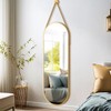 OGCAU Full Length Wall Mirror, 16"x48" Oval Gold Mirror with