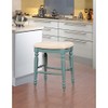Linon Marino 25" Wood Backless Counter Stool in Blue