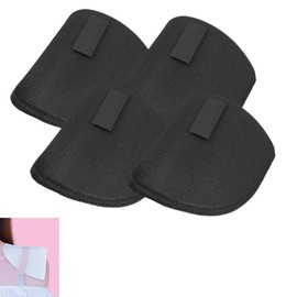 Hawfund Inset Shoulder Pads, Thickness 1.5 cm, Breathable Foam Padding, Sewing Accessories for Blazers, Suits, T-Shirts and More, 1 Pair (Black), Black, One Size, black, Unit size