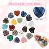 Heart Crystals Gemstones, 20 Pieces Natural Gemstones Lucky Charm Set,