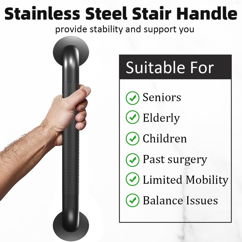 Anti-Slip Handicap Industrial Stairs Grab Wall Handrail Staircase Steps Indoor