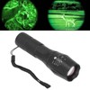 Small LED Flashlight Single Mode Retractable Focusing Waterproof Green Light