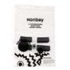 Honbay 4PCS 24mm Rubber Replacement Watch Band Loops Silicone Watch