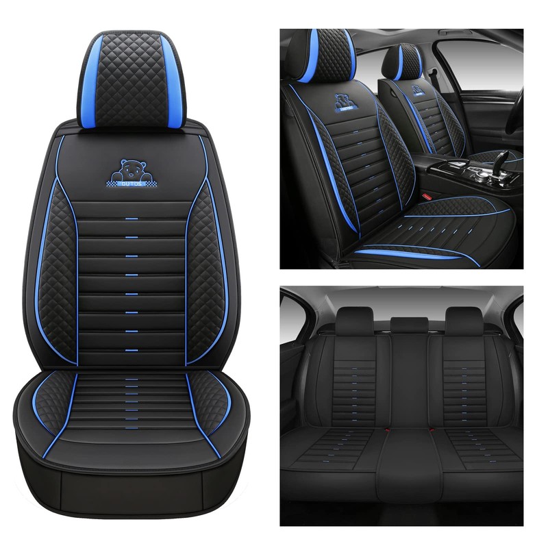 OUTOS Luxury Leather Auto Car Seat Covers 5 Seats Full