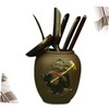 COLLBATH 6pc Ebony Wood Chinese Kung Fu Tea Set Tea