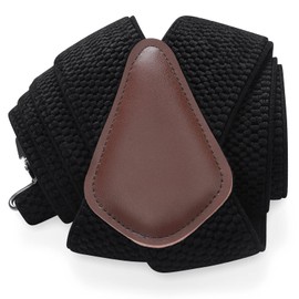 HISDERN Men's Braces with Very Strong 4 Clips Black 50 MM Wide Heavy Duty Suspenders X Style Adjustable Elastic Suspender