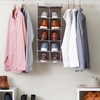 Household Essentials Closet 10-Pocket Hanging Shoe Side Blended Canvas Storage,