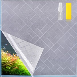 Hygger CO2 Aquarium Background Paper Decor Fish Tank Backdrop Wallpaper Electrostatic Adhesive, No Glue, Easy to Install, Reusable (17.7“H×47.2”L, Grid Transparent)