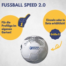 Best Sporting Football Speed 2.0 I Football in White I High-Quality Ball I Colourful Football Children in Size 5 I Football Children with Cool Design I Balls for Football Training I Footballs