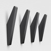 COCOYA 4Pack Metal Wall Hooks, Minimalist Coat Hooks Matte Black