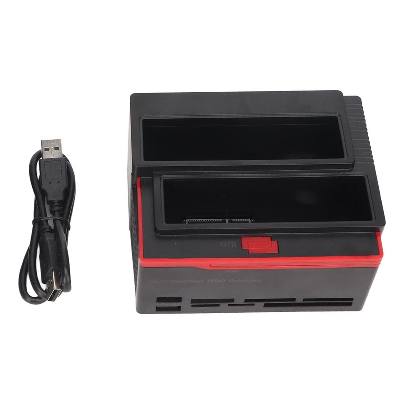 Hard Drive Docking Station USB2.0 Dual Bay 12TB Support OTB