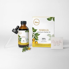 MY ACE Marula Seed Cold Pressed Carrier Oil with Dropper Pure & Natural, Preservative-Free, Lightweight & Fast-Absorbing for Face, Hair, Skin, Body Massage and DIY Blends - 118ml