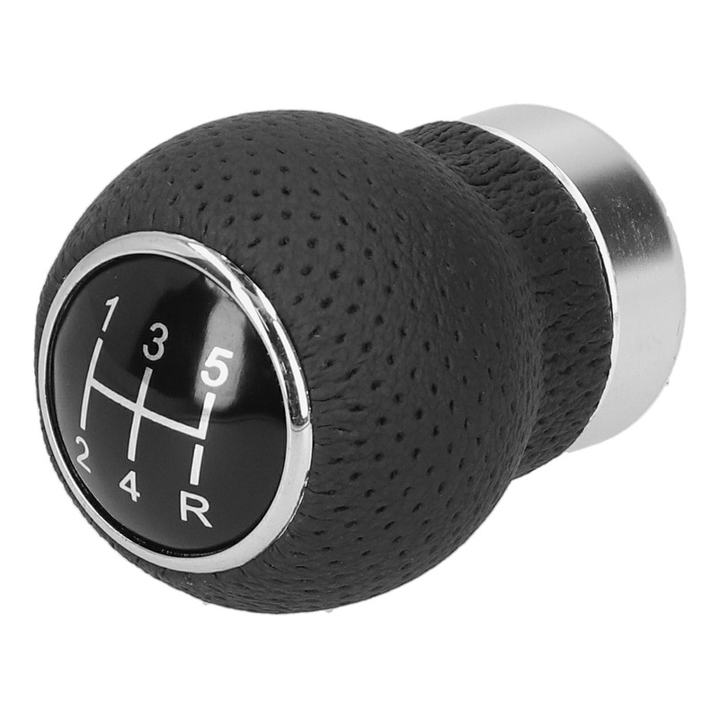 5 Speed Gear Shift Knob Genuine Leather Shifter Stick with