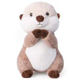 Riuhot Otter Stuffed Animals Cute Otter Plush Soft Sea Otter Plushie Toy Christmas Birthday Party Gift for Kids Children Girls Boys 15.7"