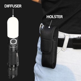 Sofirn SC31T Tactical Flashlight Rechargeable, Super Bright EDC Flashlight 2000 High Lumens, Dual Switch, for Camping Hiking Dog Walking