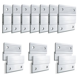 10 Pairs French Cleat Hanger, 2'' French Cleat Hanger Heavy Duty Aluminum Z Bar Wall Mount Picture Hanger for Hanging Mirrors Picture Frames Whiteboards Panels Shelves Headboards Art Fram (Silver)