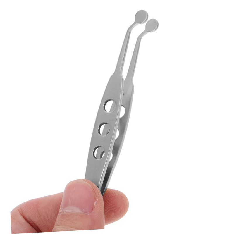 Baluue Stainless Steel Eyelid Massage Tweezers Gland Forceps for Eye